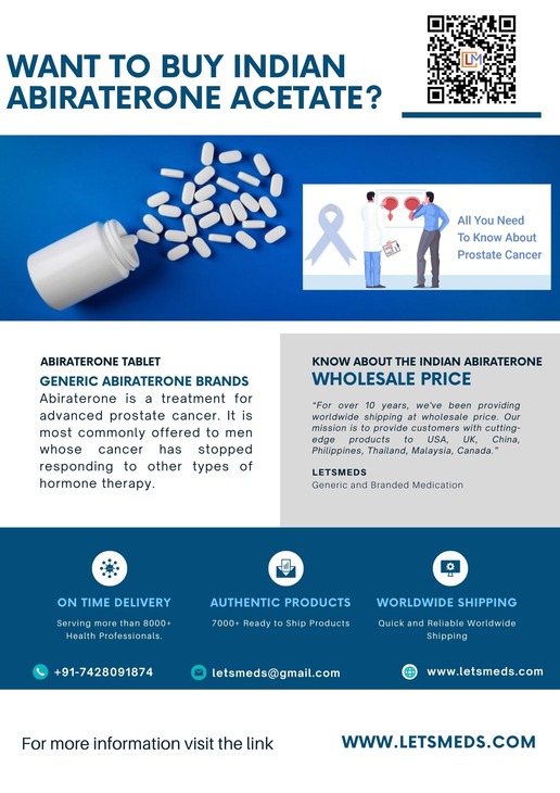 Abiraterone Brands Online at Wholesale Prices – Order from LetsMeds